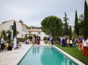 présence de la wedding planner B free Events le jour J du mariage en Provence