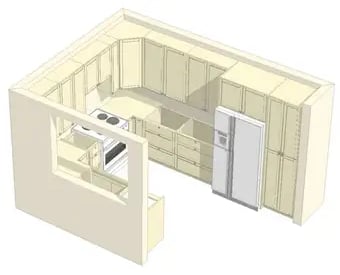 a kitchen 3-D design from kitchenrta