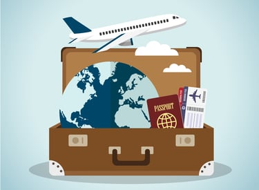 Suitcase with Travel Items