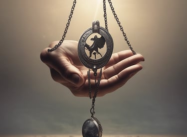 A close-up of a person holding a tarot card labeled 'The Moon' next to their face. The person has celestial symbols like crescent moons and stars drawn around their eyes and forehead. They have black nail polish and long dark hair, and their expression is thoughtful and enigmatic.