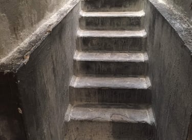 escalier cave avant Etanchéité 