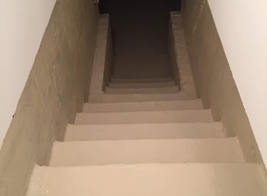escalier cave après Etanchéité 