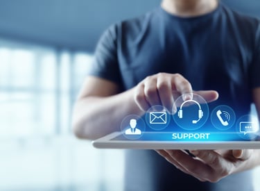 a person holding a tablet with a tablet and a tablet