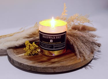 Premium beeswax candle