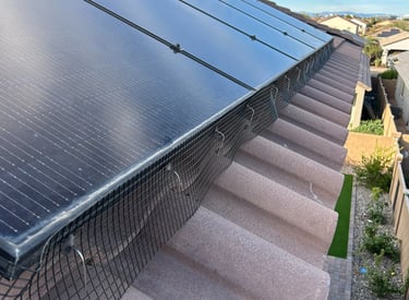 solar panel bird proofing mesh installation on tile roof Phoenix Arizona