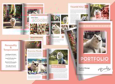 Professional bifold brochure design with a clean layout, folded down the center