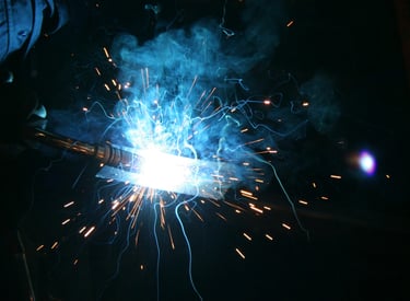 welding a piece of metal