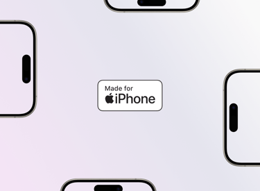 Phone close-up mockup emphasizing Looma AI’s iOS-native design