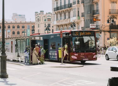 bus 72 en la calle xativa valencia