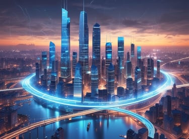 An illustration representing information and communication technology services.