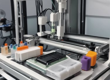 A modern laboratory setting showcasing peptide research and development.