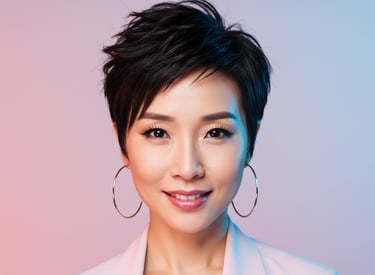 a woman with a large hoop earrings and earrings