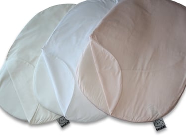 Topponcino security pillow newborn lounger colors white pink and warm grey