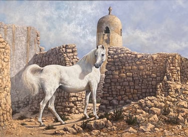 Horse Painting By Maamar Tazi