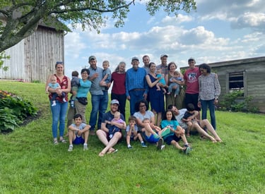Crooke family on their farm