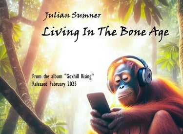 Living In THe Bone Age single record by Julian Sumner artwork