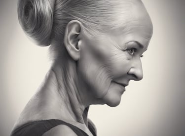 une femme souffrant de perte de densité capillaire