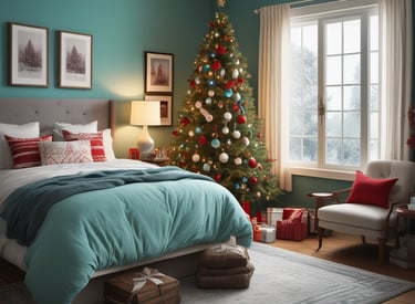 A cozy living room corner featuring a soft throw, vintage vase, and curated wall art.