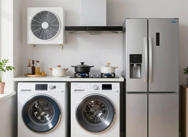 Cozy living room illuminated with warm LED lights and network setup.