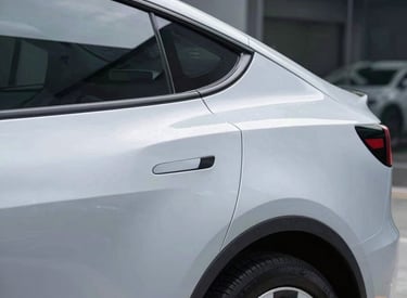 A vibrant industrial machine coated in deep, glossy specialty paint.