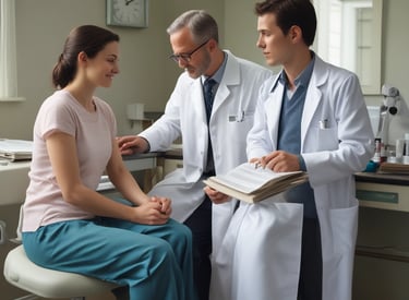 A patient performing guided leg exercises with a physiotherapist in a modern rehab center.