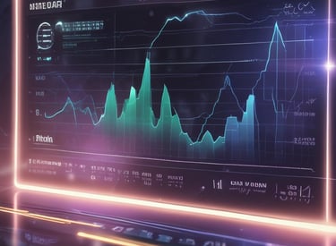 Close-up of delicate molecule-inspired graphic with blue and charcoal tone highlights