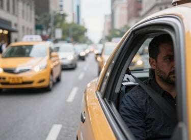 A sleek smartphone displaying the saulėkelė ride-hailing app interface with deep orange accents.