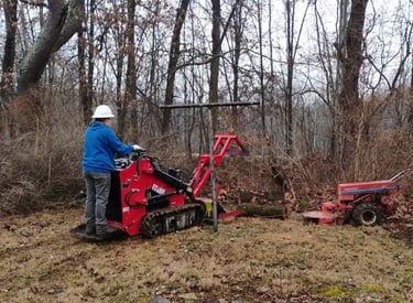 Land clearing crew working in Southern Ohio