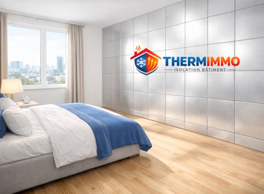 Isolation de murs d'une chambre par intérieur avec Thermimmo sans perte de surface classe  A, DPE