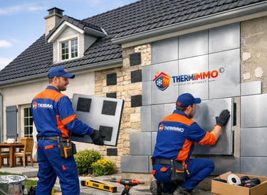 Isolation par extérieur d'une maison avec le super isolant Thermimmo