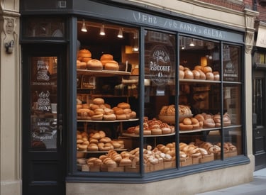 A smiling artisan showing their craft with a laptop displaying their new website.