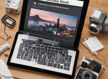 A vibrant behind-the-scenes shot of a video shoot with a camera and lighting setup.