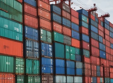 A professional team coordinating international shipments in a busy logistics office.