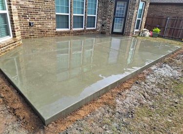 Wet Concrete Floor