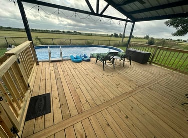Wood Deck with Pool