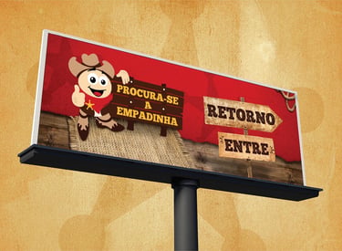 Painel rodoviário desenvolvido para Procura-se a Empadinha
