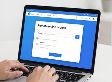 Young manager attentively taking notes during an online training session.