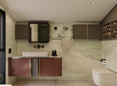 Antalya Villa E modern ebeveyn banyo iç mimari tasarımı