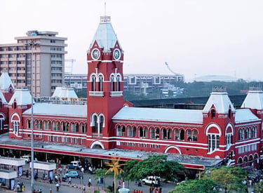 Chennai Central Railway Station - Puducherry to Chennai Taxi Route