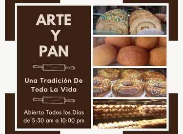 Arte y pan, buñuelos, donas, brazos de reina, pan