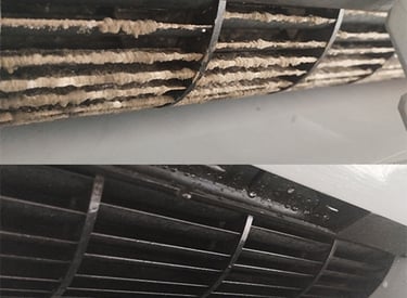 Limpeza e higienização de ar-condicionado removendo sujeira e fungos em Mogi Guaçu