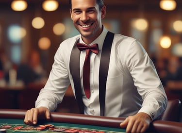 A vibrant casino game interface showing various betting options and colorful graphics.