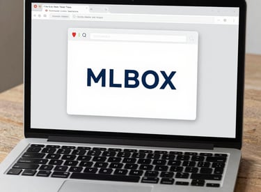 A cozy workspace with a laptop displaying a secure email login screen.