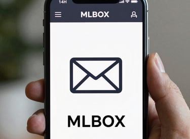 A hand clicking on a webmail link on a smartphone screen.