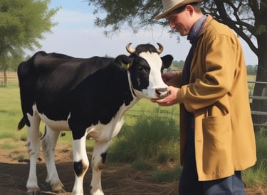 A customer receiving a neatly packed dairy delivery box at their doorstep with a warm smile.