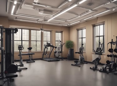 Office space with fresh modern design and ergonomic furniture