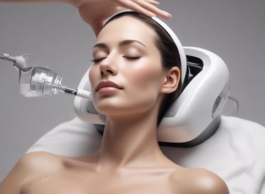 Bright and inviting beauty studio with skincare products neatly arranged.