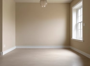 Smooth polished concrete floor with subtle marbling in a contemporary kitchen.