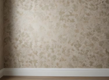 Bright room featuring newly installed wallpaper with elegant patterns.