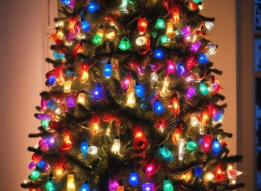 Close-up of a smart light strip displaying a smooth gradient of RGB colors along a shelf.